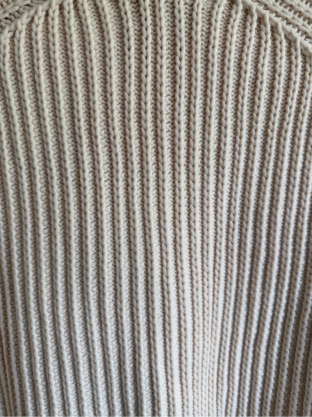 Acne Studios Cream Chunky Ribbed Cotton Knit Sweater Size S - Picture 9 of 9